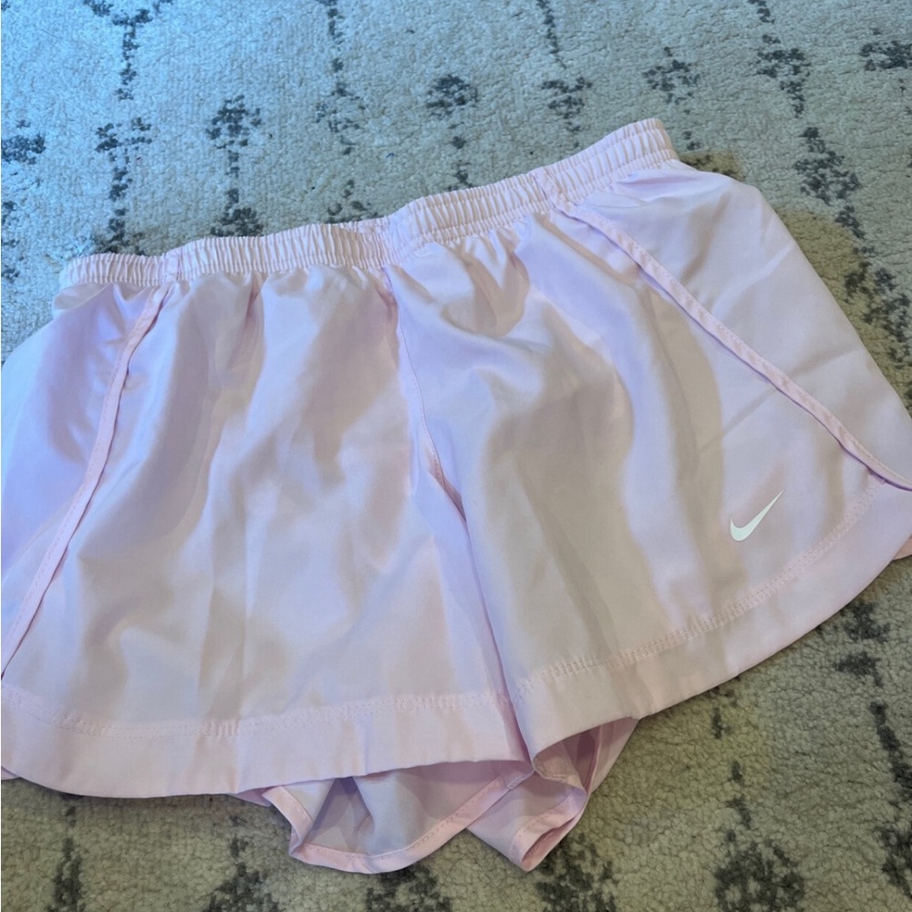 Pink Nike girls running shorts